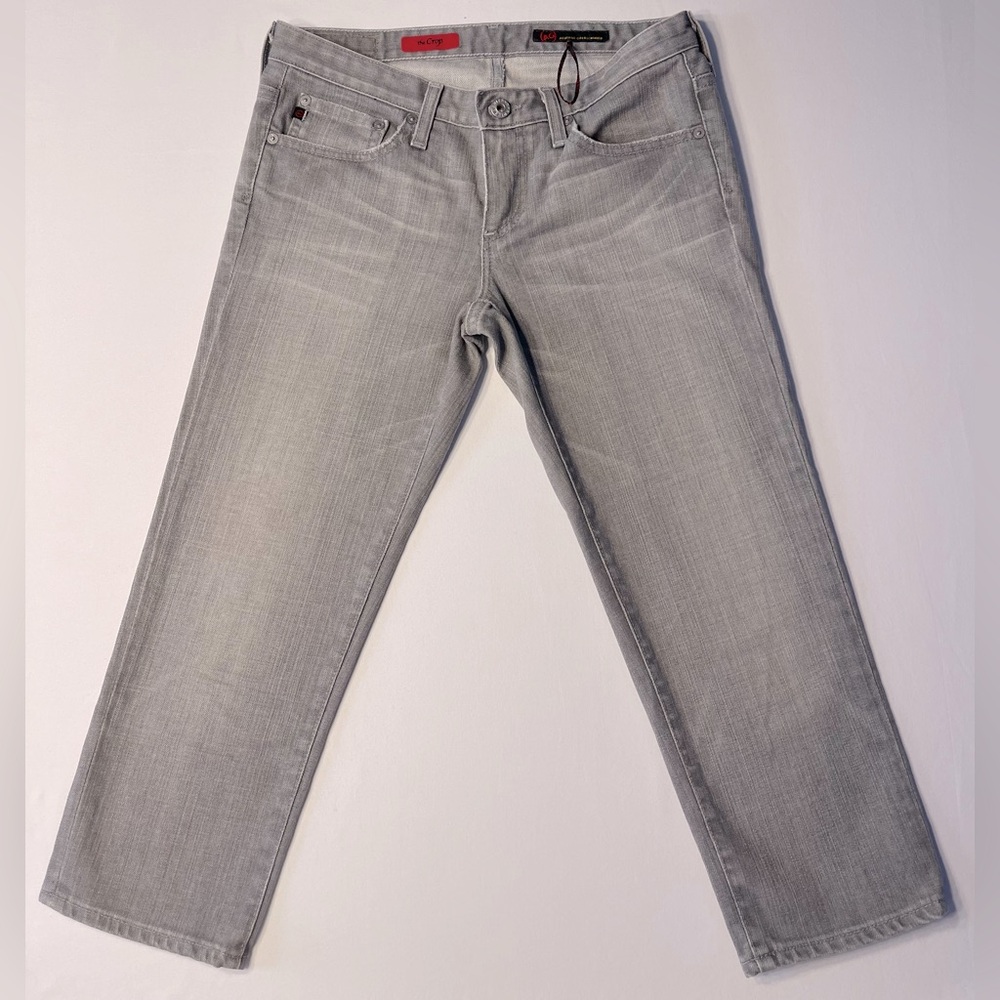 AG Adriano Goldschmied Women’s Light Gray Straight Jeans
